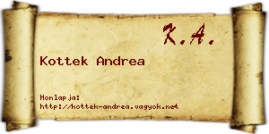Kottek Andrea névjegykártya